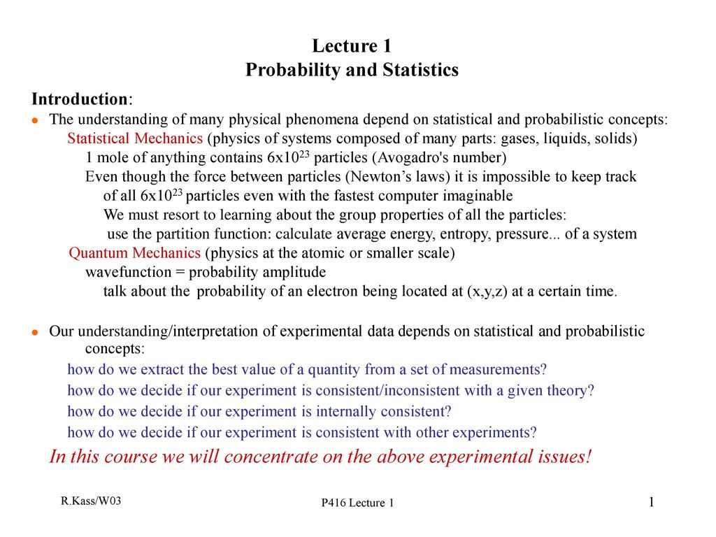 Probability and statistics in experimental physics